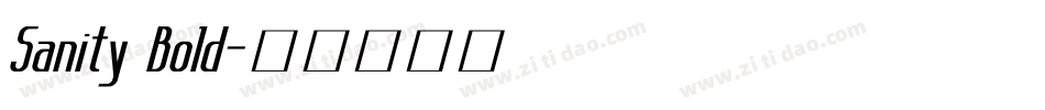 Sanity Bold字体转换